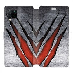 Housse cuir portefeuille pour Huawei P40 Lite Texture beton