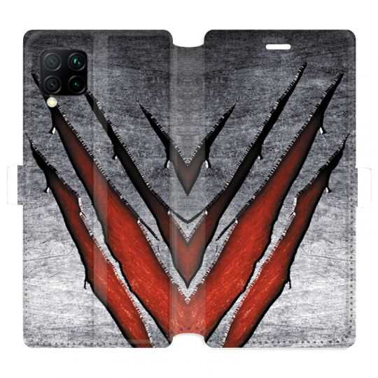 Housse cuir portefeuille pour Huawei P40 Lite Texture beton