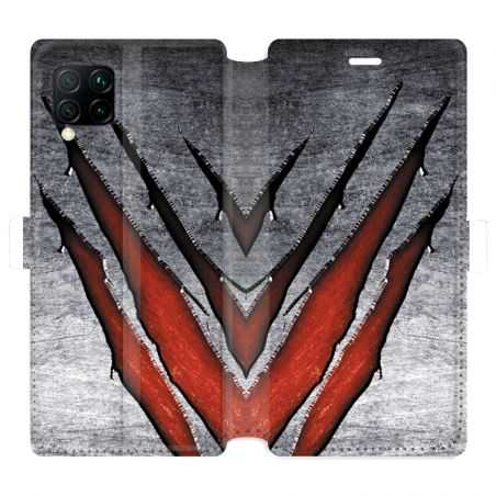 Housse cuir portefeuille pour Huawei P40 Lite Texture beton