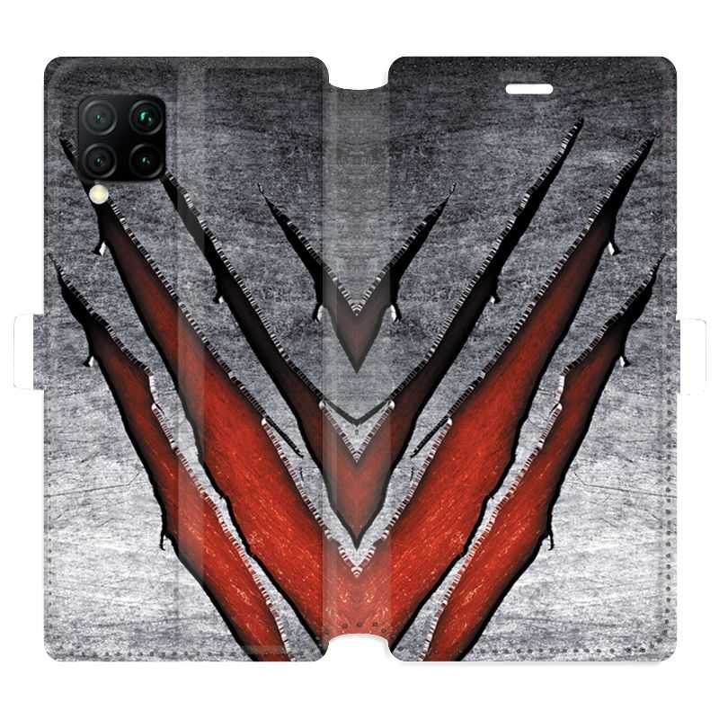 Housse cuir portefeuille pour Huawei P40 Lite Texture beton