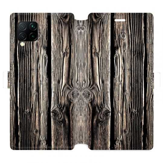 Housse cuir portefeuille pour Huawei P40 Lite Texture bois