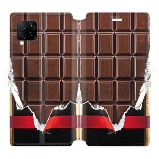 Housse cuir portefeuille pour Huawei P40 Lite Trompe Oeil chocolat