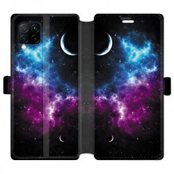Housse cuir portefeuille pour Huawei P40 Lite Univers Bleu violet