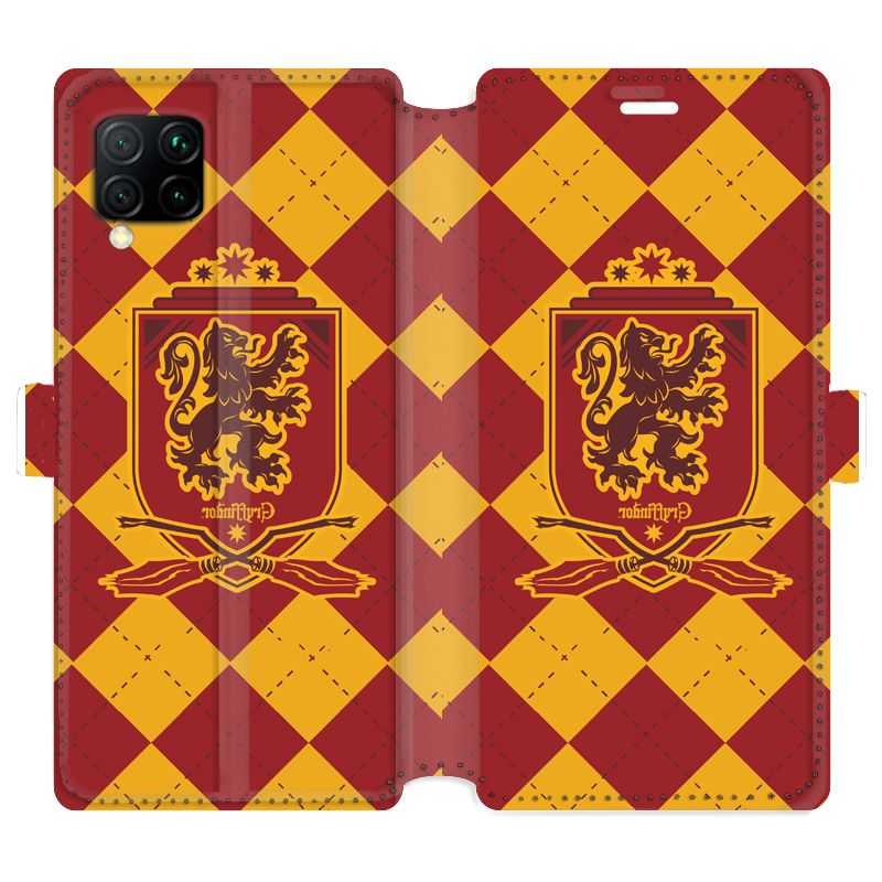 Housse cuir portefeuille pour Huawei P40 Lite WB License harry potter ecole Griffindor