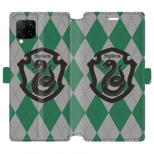Housse cuir portefeuille pour Huawei P40 Lite WB License harry potter ecole Slytherin