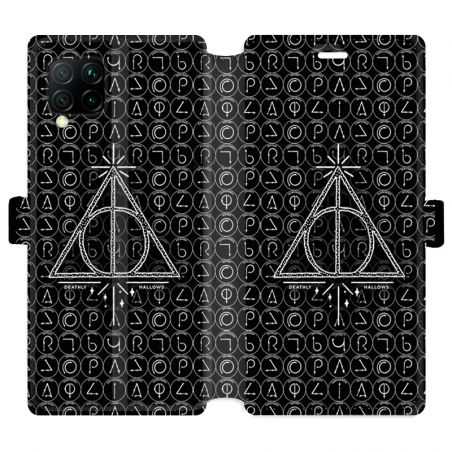 Housse cuir portefeuille pour Huawei P40 Lite WB License harry potter pattern triangle noir