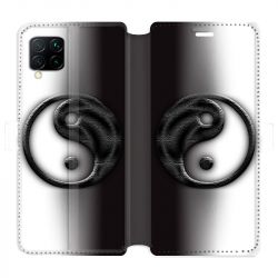 Housse cuir portefeuille pour Huawei P40 Lite Yin Yang 3d