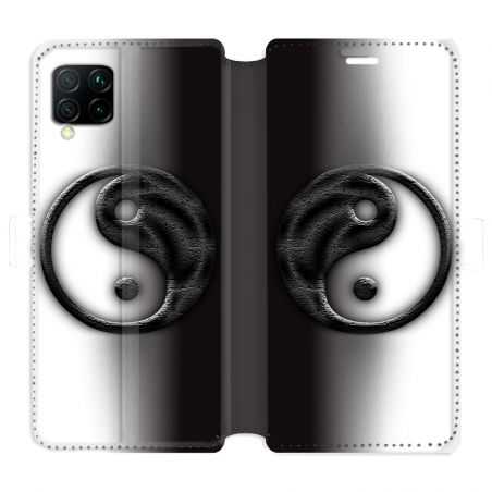 Housse cuir portefeuille pour Huawei P40 Lite Yin Yang 3d