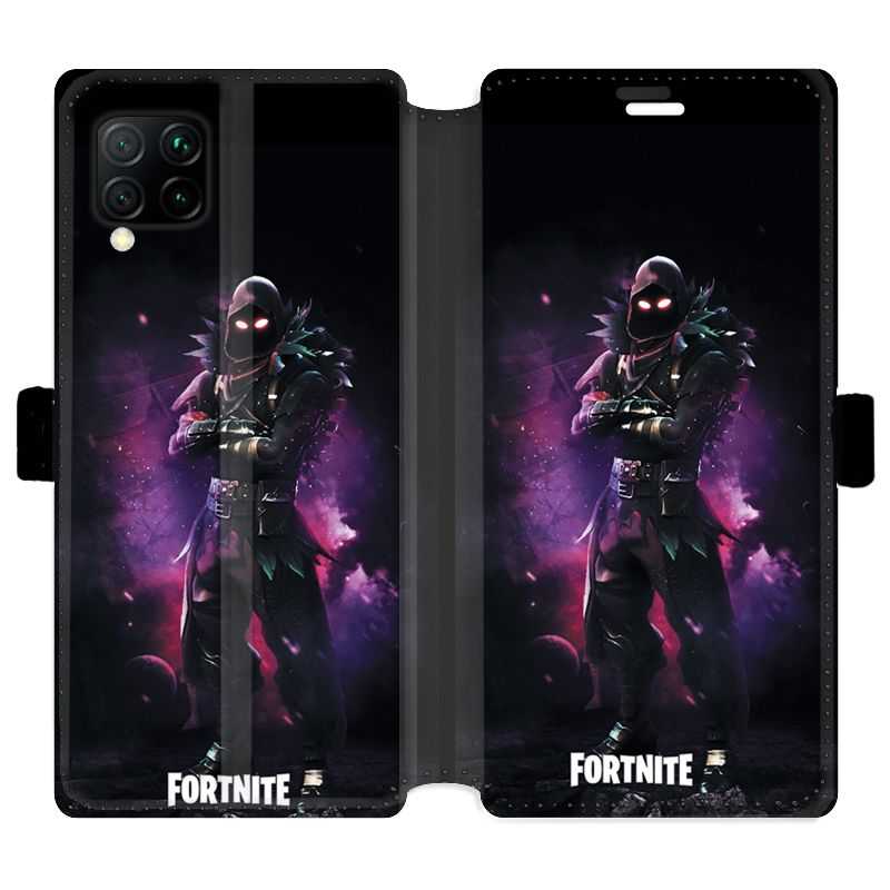 Housse cuir portefeuille pour Huawei P40 Lite Fortnite Raven