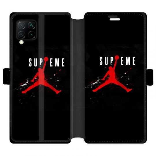 Housse cuir portefeuille pour Huawei P40 Lite Jordan Supreme Noir