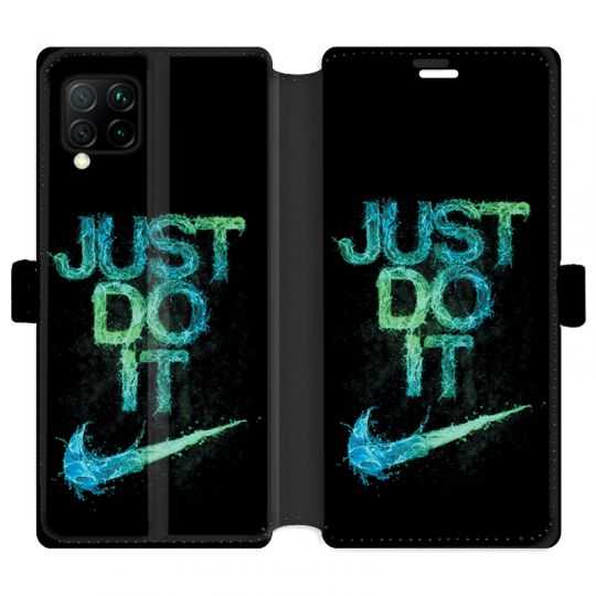 Housse cuir portefeuille pour Huawei P40 Lite Nike Just do it