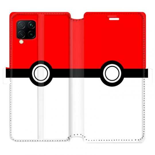 Housse cuir portefeuille pour Huawei P40 Lite Pokemon Pokeball