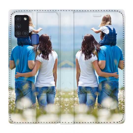 Housse cuir portefeuille pour Samsung A21S personnalisee