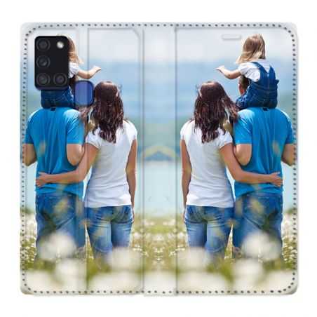 Housse cuir portefeuille pour Samsung A21S personnalisee