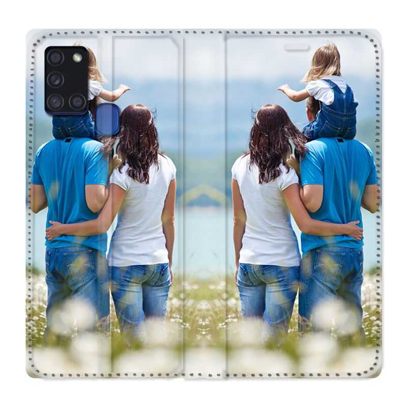 Housse cuir portefeuille pour Samsung A21S personnalisee