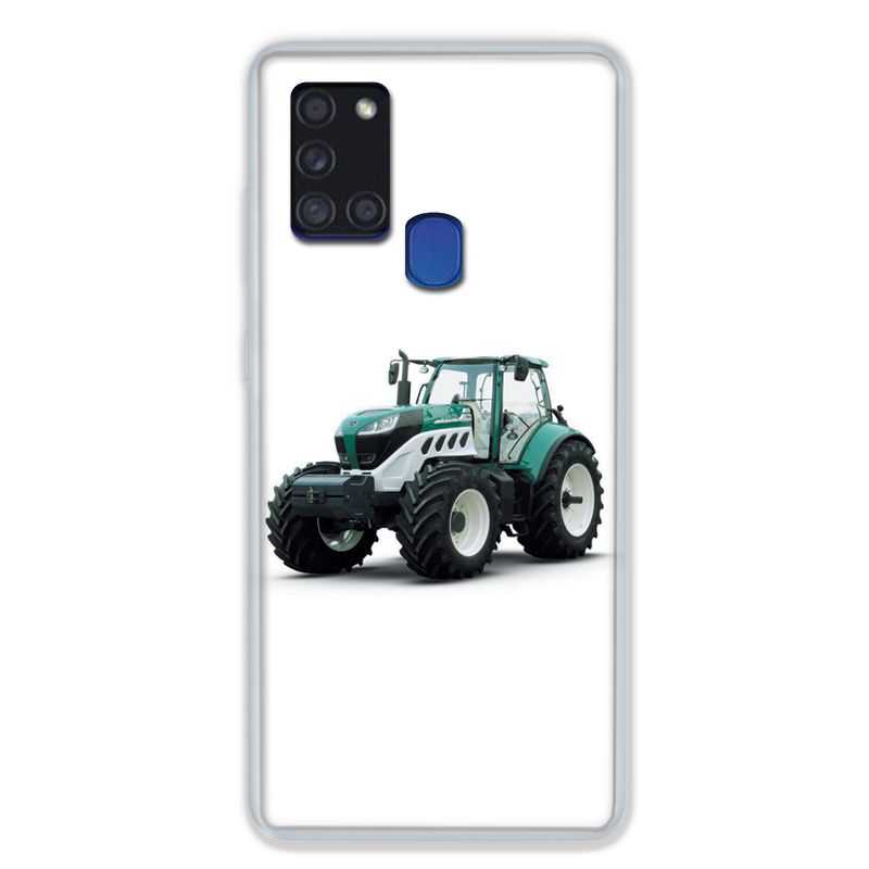 Coque pour Samsung Galaxy A21S Agriculture Tracteur Blanc