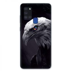 Coque pour Samsung Galaxy A21S Aigle Royal Noir