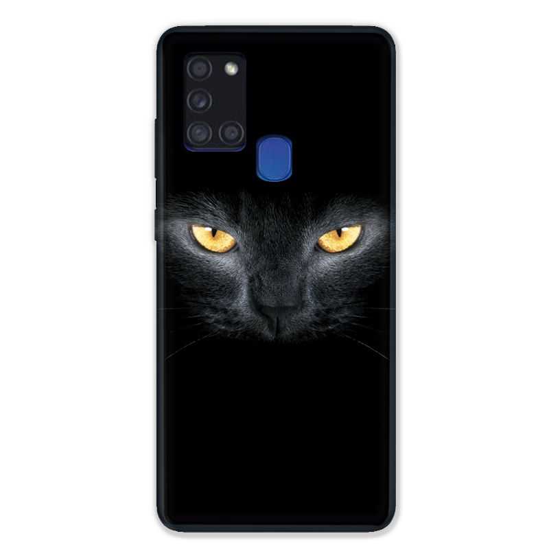 Coque pour Samsung Galaxy A21S Chat Noir