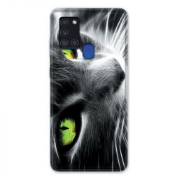 Coque pour Samsung Galaxy A21S Chat Vert