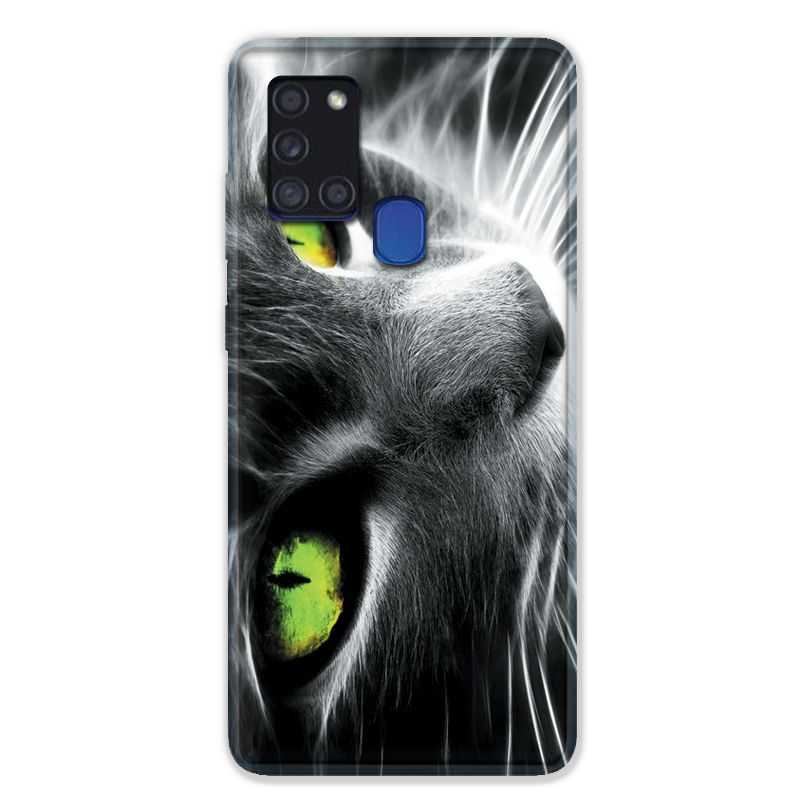Coque pour Samsung Galaxy A21S Chat Vert