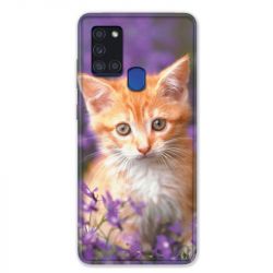 Coque pour Samsung Galaxy A21S Chat Violet