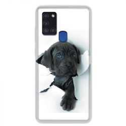 Coque pour Samsung Galaxy A21S Chien Noir