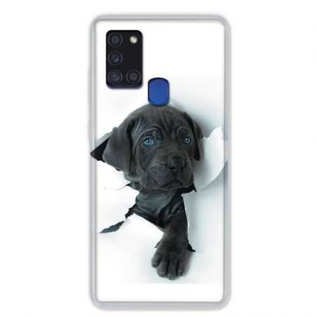 Coque pour Samsung Galaxy A21S Chien Noir