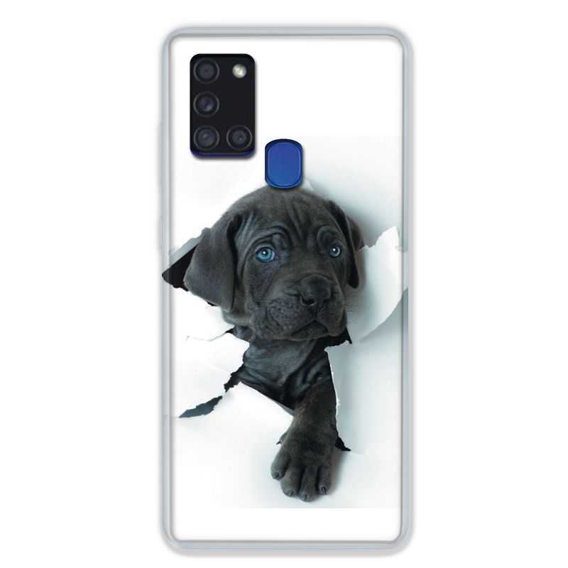 Coque pour Samsung Galaxy A21S Chien Noir