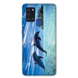 Coque pour Samsung Galaxy A21S Dauphin Ile