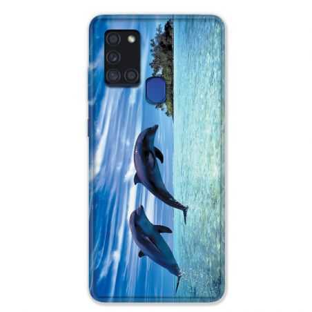 Coque pour Samsung Galaxy A21S Dauphin Ile