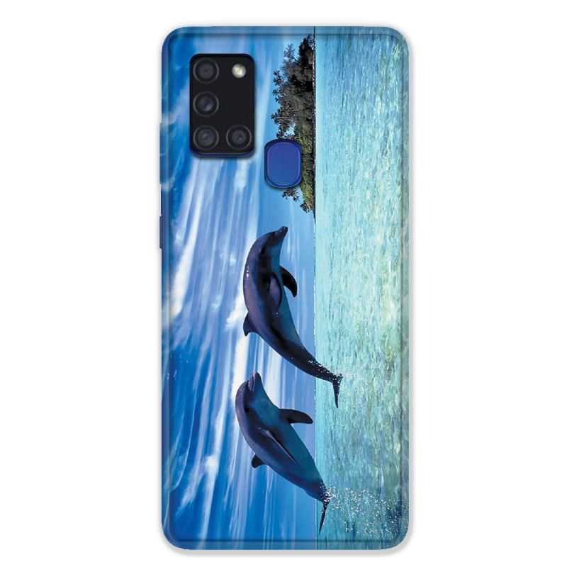 Coque pour Samsung Galaxy A21S Dauphin Ile