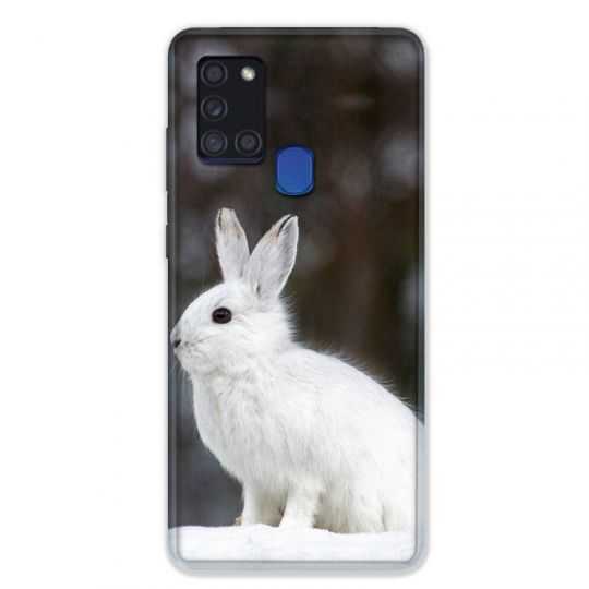 Coque pour Samsung Galaxy A21S Lapin Blanc