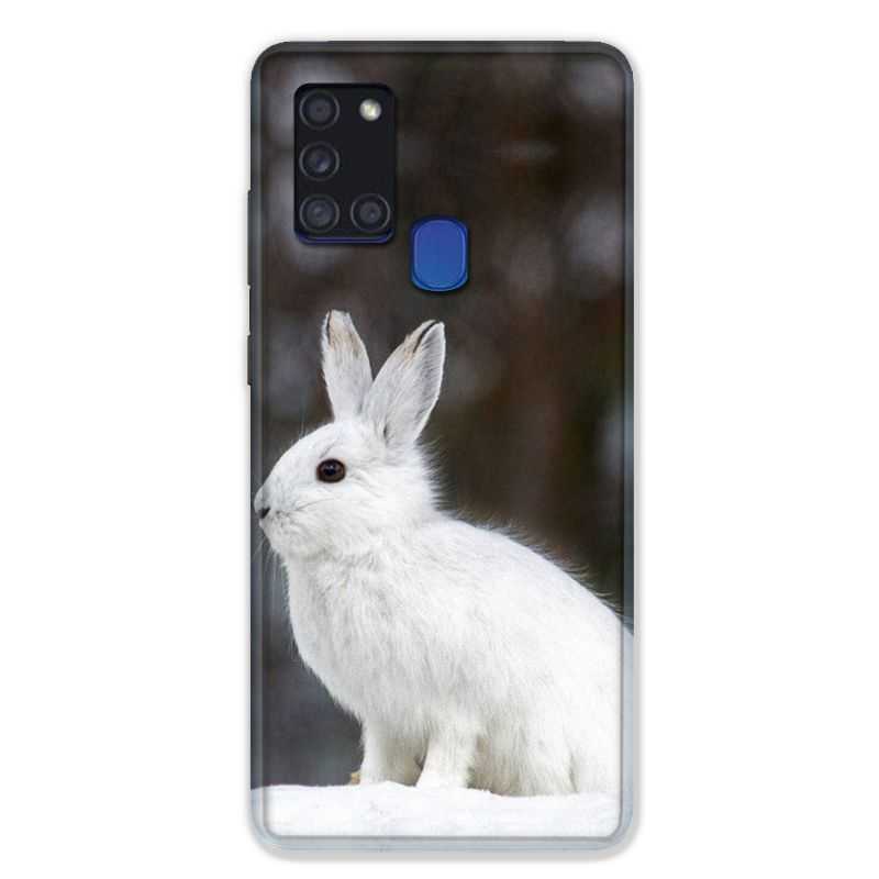 Coque pour Samsung Galaxy A21S Lapin Blanc