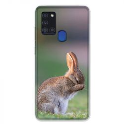 Coque pour Samsung Galaxy A21S Lapin Marron