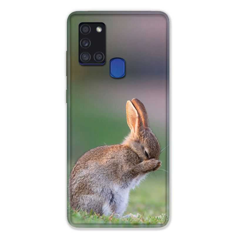 Coque pour Samsung Galaxy A21S Lapin Marron