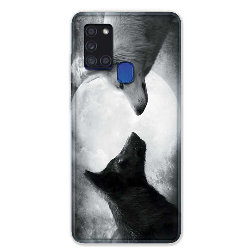 Coque pour Samsung Galaxy A21S Loup Duo