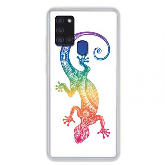 Coque pour Samsung Galaxy A21S Animaux Maori Salamandre Color