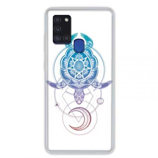 Coque pour Samsung Galaxy A21S Animaux Maori Tortue Color