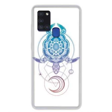 Coque pour Samsung Galaxy A21S Animaux Maori Tortue Color