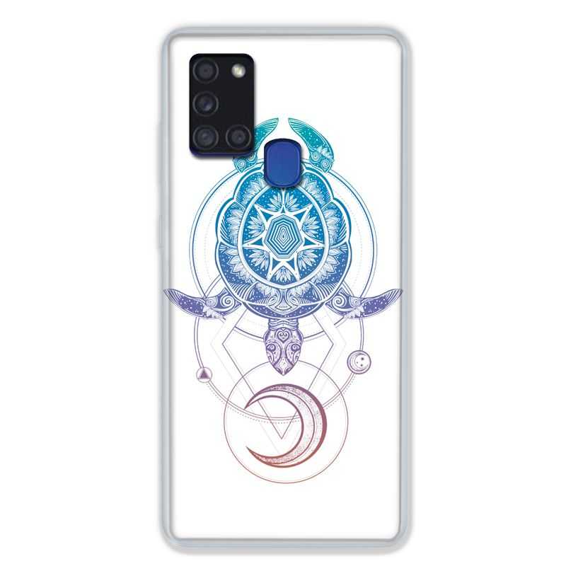 Coque pour Samsung Galaxy A21S Animaux Maori Tortue Color