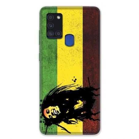 Coque pour Samsung Galaxy A21S Bob Marley Drapeau