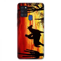 Coque pour Samsung Galaxy A21S Cow Boy Soleil