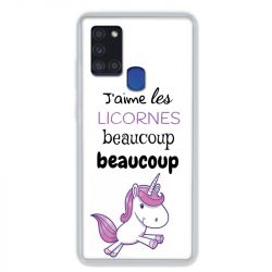 Coque pour Samsung Galaxy A21S Decale Licornes