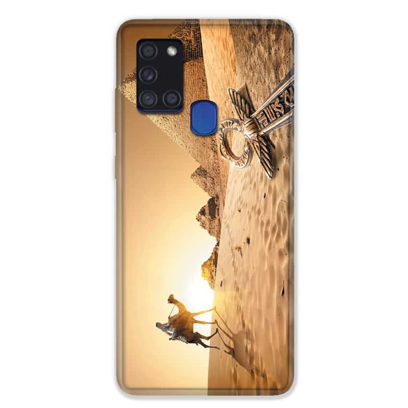 Coque pour Samsung Galaxy A21S Egypte Chameau