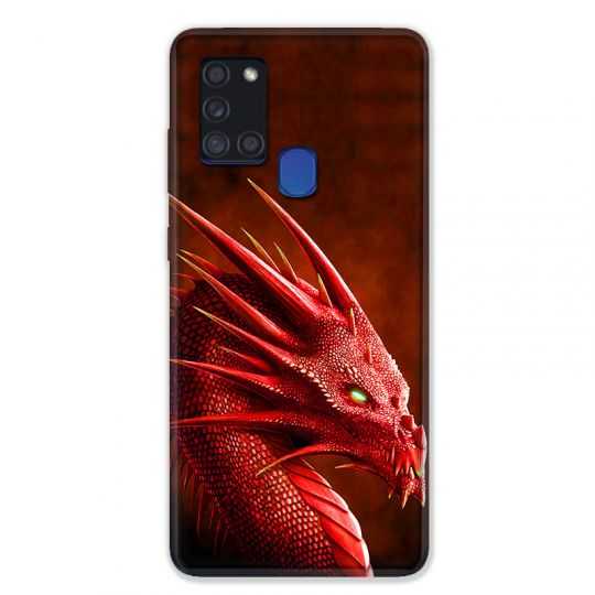 Coque pour Samsung Galaxy A21S Dragon Rouge