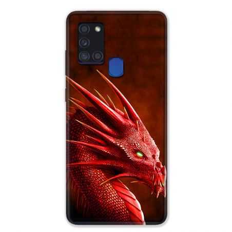 Coque pour Samsung Galaxy A21S Dragon Rouge