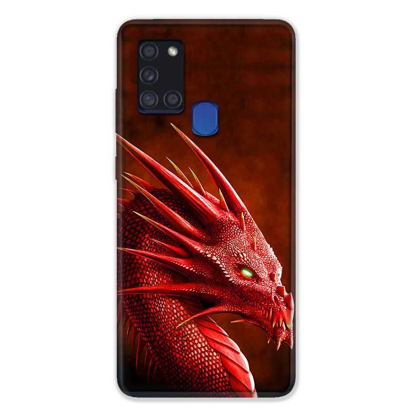 Coque pour Samsung Galaxy A21S Dragon Rouge