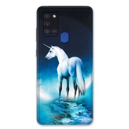 Coque pour Samsung Galaxy A21S Licorne Lune