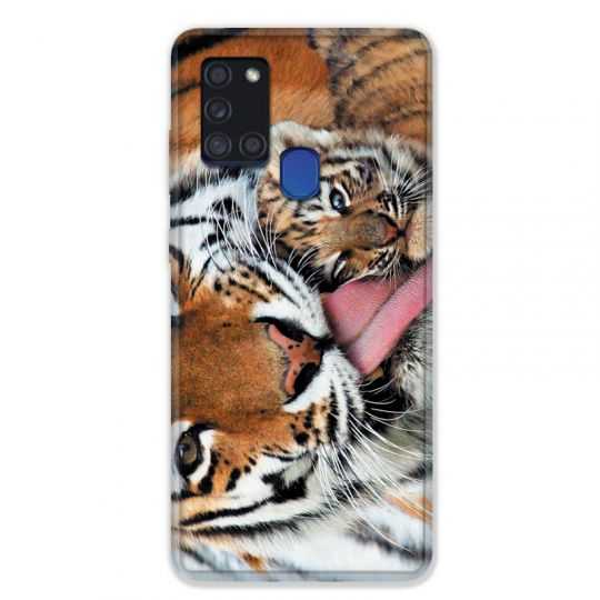 Coque pour Samsung Galaxy A21S Bebe Tigre