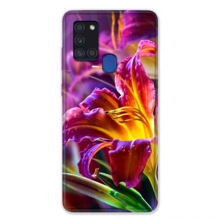 Coque pour Samsung Galaxy A21S Fleur Lys Color